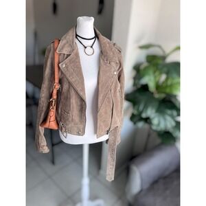 BlankNYC Suede Biker Moto Jacket Size M